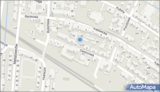 Świętochłowice, Dworcowa, 7, mapa Świętochłowice