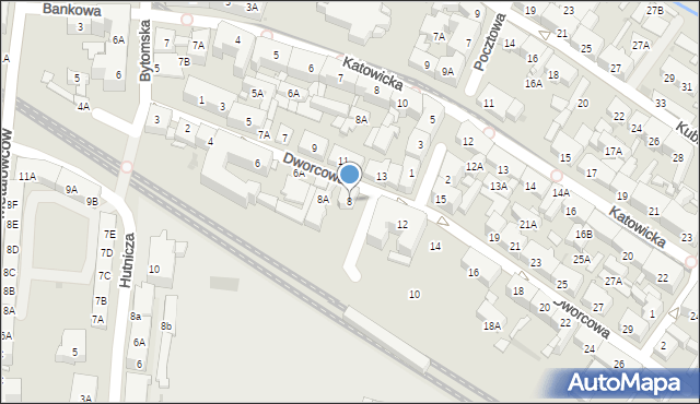Świętochłowice, Dworcowa, 8, mapa Świętochłowice