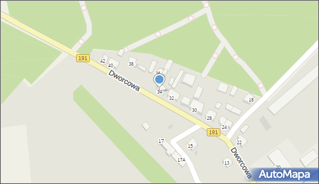 Szamocin, Dworcowa, 34, mapa Szamocin