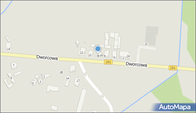 Szamocin, Dworcowa, 8, mapa Szamocin