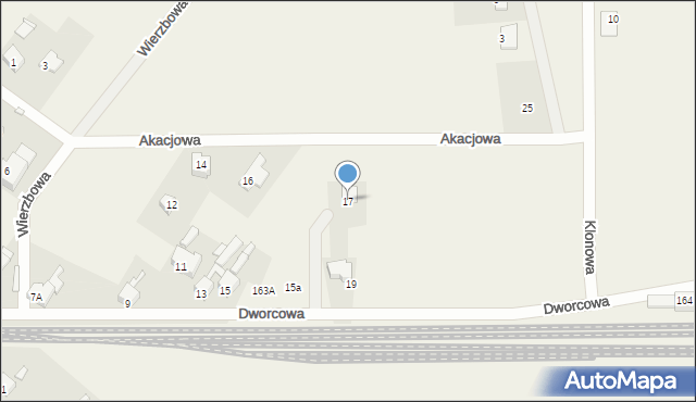 Szczaniec, Dworcowa, 17, mapa Szczaniec