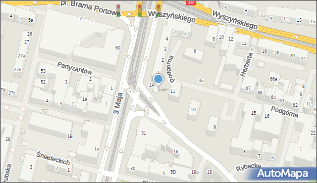 Szczecin, Dworcowa, 12, mapa Szczecina