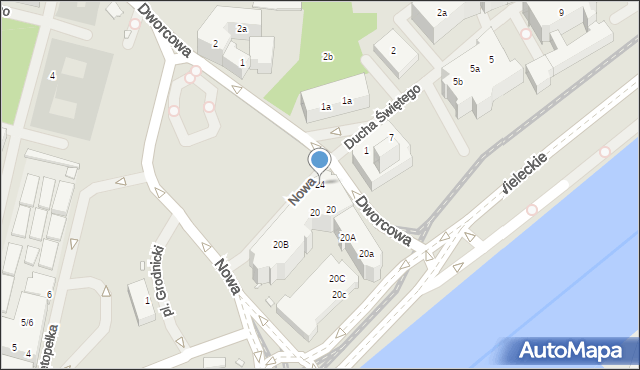 Szczecin, Dworcowa, 24, mapa Szczecina