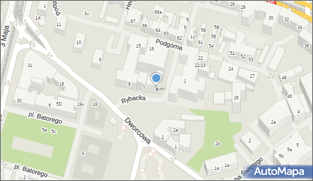 Szczecin, Dworcowa, 6, mapa Szczecina