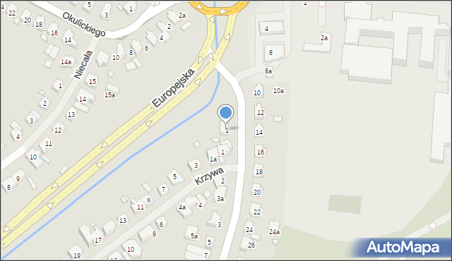 Szczecin, Dworska, 1, mapa Szczecina