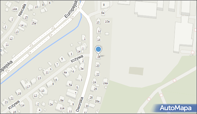 Szczecin, Dworska, 18, mapa Szczecina