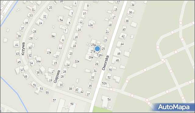 Szczecin, Dworska, 27B, mapa Szczecina