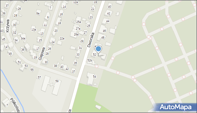 Szczecin, Dworska, 52a, mapa Szczecina