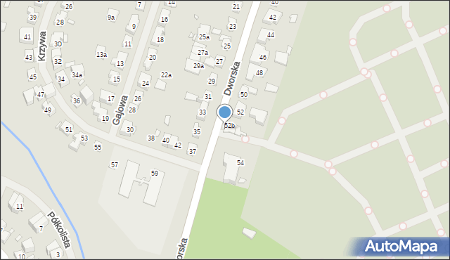 Szczecin, Dworska, 52c, mapa Szczecina