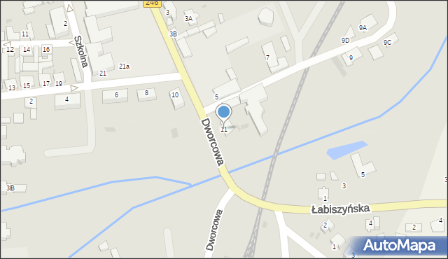 Szubin, Dworcowa, 11, mapa Szubin