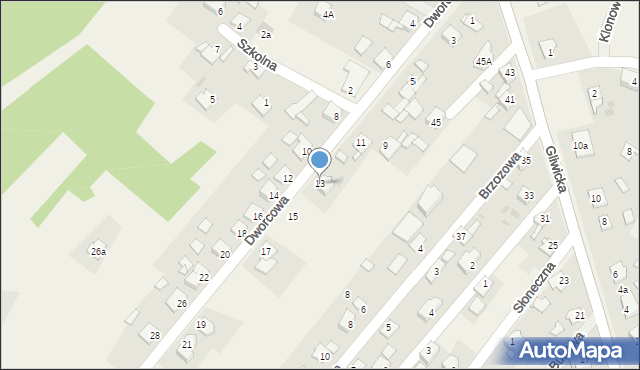 Taciszów, Dworcowa, 13, mapa Taciszów