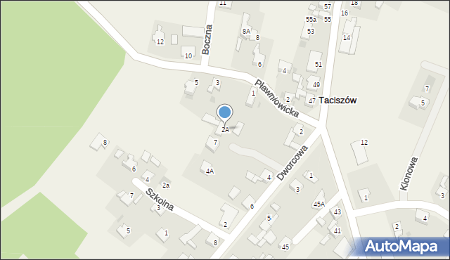 Taciszów, Dworcowa, 2A, mapa Taciszów