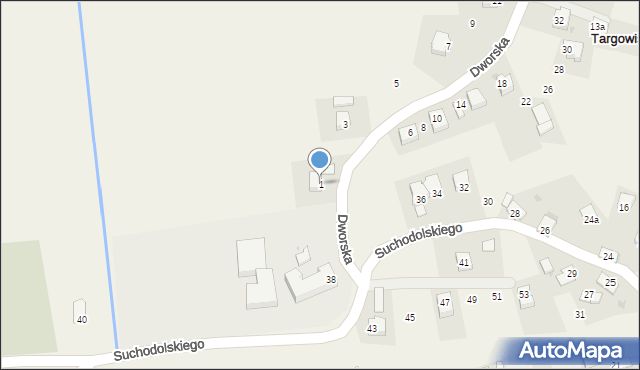 Targowiska, Dworska, 1, mapa Targowiska