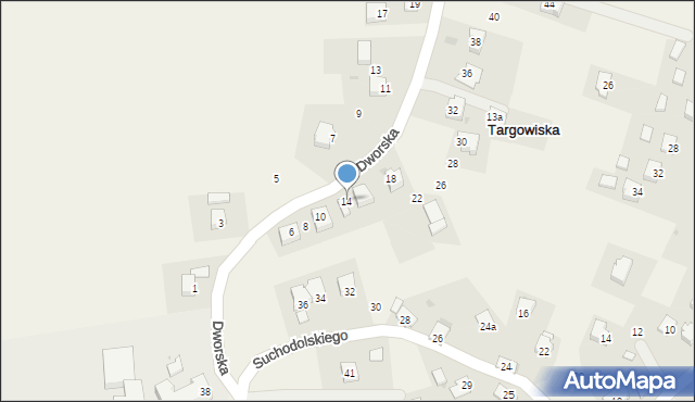 Targowiska, Dworska, 14, mapa Targowiska