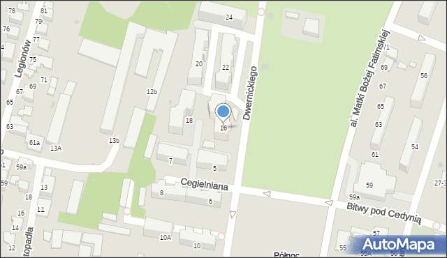 Tarnów, Dwernickiego Józefa, gen., 16, mapa Tarnów