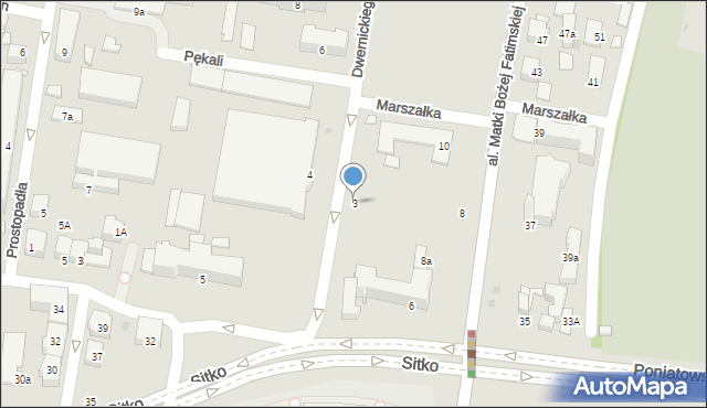 Tarnów, Dwernickiego Józefa, gen., 3, mapa Tarnów