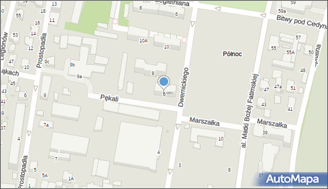 Tarnów, Dwernickiego Józefa, gen., 6, mapa Tarnów