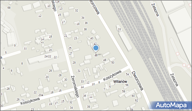 Tomaszów Mazowiecki, Dworcowa, 46, mapa Tomaszów Mazowiecki