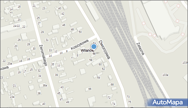 Tomaszów Mazowiecki, Dworcowa, 56, mapa Tomaszów Mazowiecki