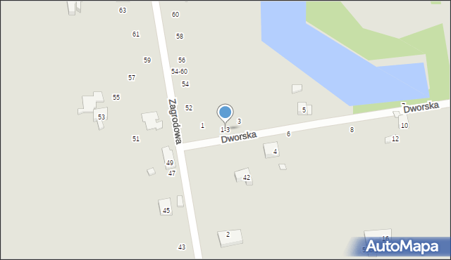 Toruń, Dworska, 1-3, mapa Torunia