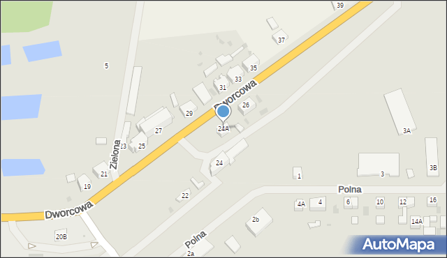 Trzcińsko-Zdrój, Dworcowa, 24A, mapa Trzcińsko-Zdrój