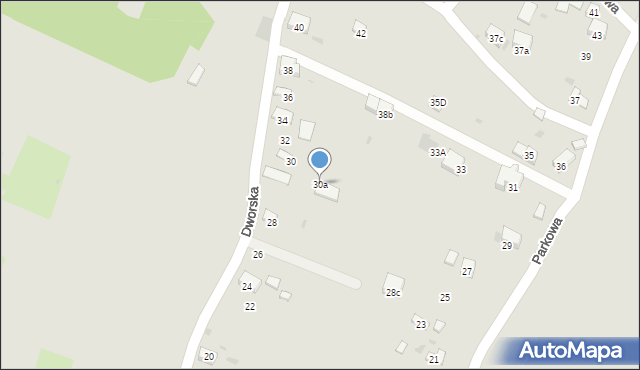 Trzebinia, Dworska, 30a, mapa Trzebinia