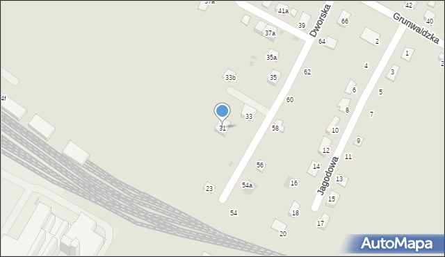 Trzebinia, Dworska, 31, mapa Trzebinia