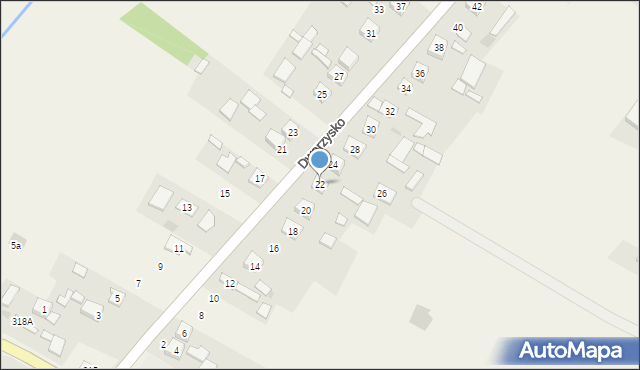 Trzeboś, Dworzysko, 22, mapa Trzeboś