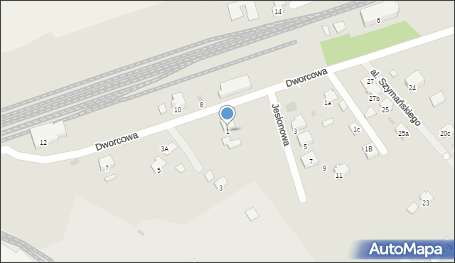 Trzemeszno, Dworcowa, 1, mapa Trzemeszno