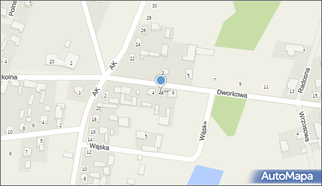 Turośń Dolna, Dworkowa, 4a, mapa Turośń Dolna