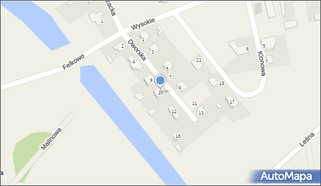 Turośń Kościelna, Dworska, 10, mapa Turośń Kościelna