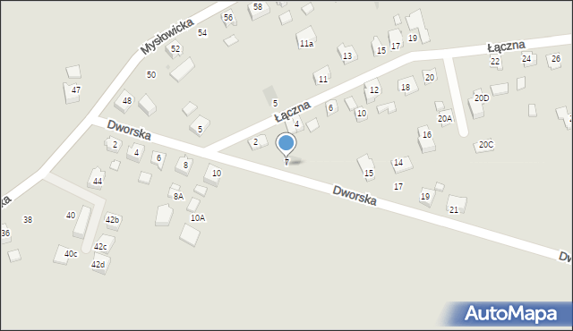 Tychy, Dworska, 7, mapa Tychów