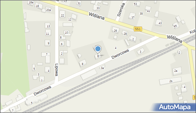 Unisław, Dworcowa, 6, mapa Unisław