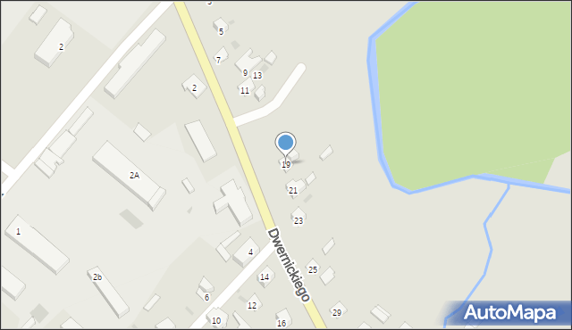 Ustrzyki Dolne, Dwernickiego Józefa, gen., 19, mapa Ustrzyki Dolne