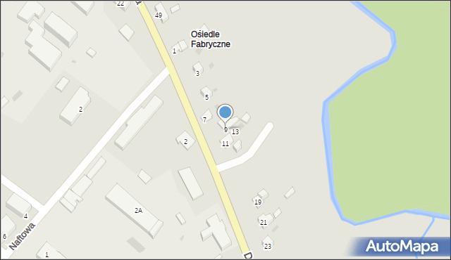 Ustrzyki Dolne, Dwernickiego Józefa, gen., 9, mapa Ustrzyki Dolne