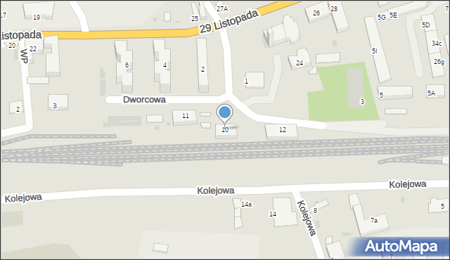 Ustrzyki Dolne, Dworcowa, 10, mapa Ustrzyki Dolne