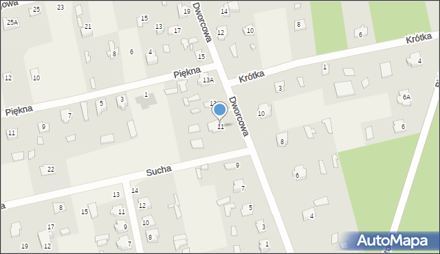 Waliły-Stacja, Dworcowa, 11, mapa Waliły-Stacja