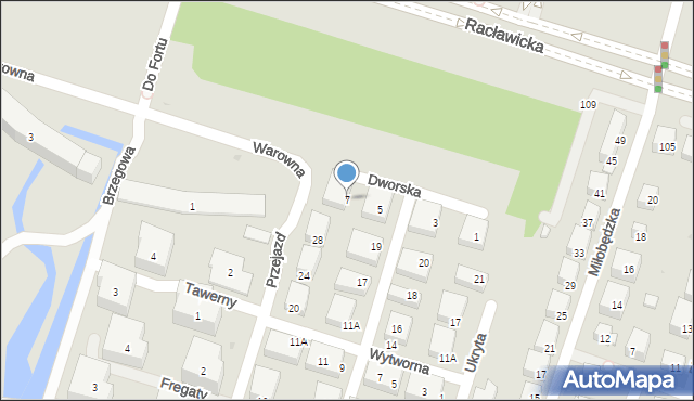 Warszawa, Dworska, 7, mapa Warszawy