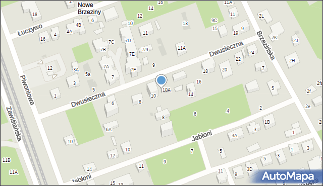 Warszawa, Dwusieczna, 12, mapa Warszawy