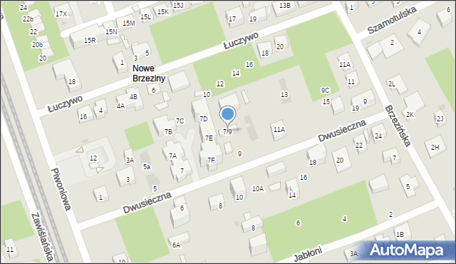 Warszawa, Dwusieczna, 7/9, mapa Warszawy