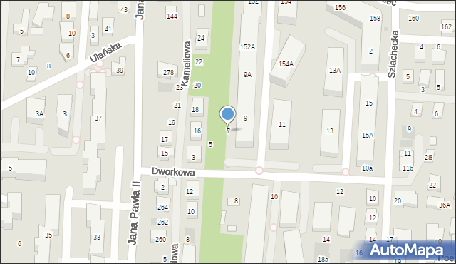 Warszawa, Dworkowa, 7, mapa Warszawy