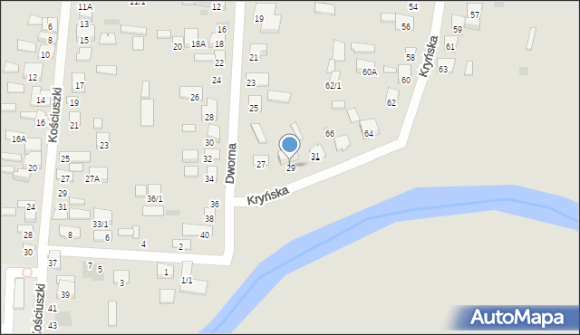 Wasilków, Dworna, 29, mapa Wasilków