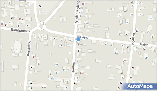 Wasilków, Dworna, 3, mapa Wasilków