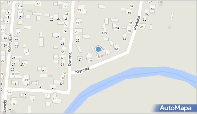 Wasilków, Dworna, 31, mapa Wasilków