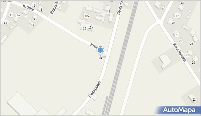 Widziszewo, Dworcowa, 14, mapa Widziszewo