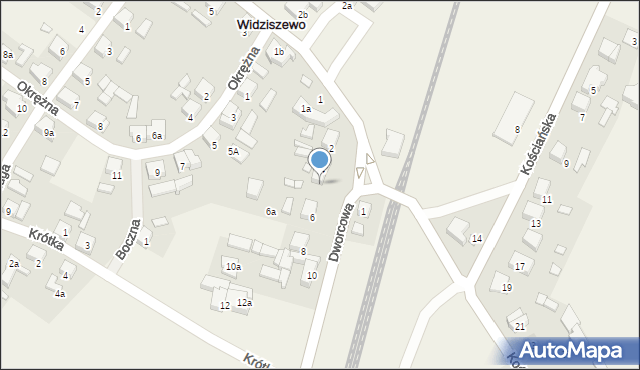 Widziszewo, Dworcowa, 4a, mapa Widziszewo