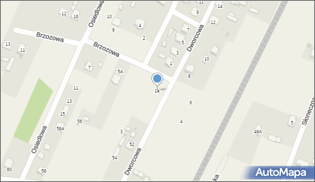 Widzów, Dworcowa, 1a, mapa Widzów