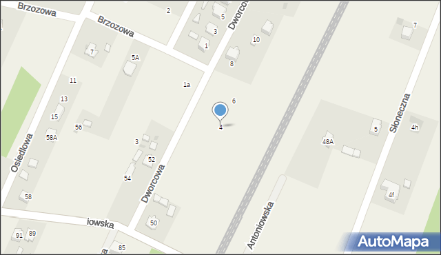 Widzów, Dworcowa, 4, mapa Widzów