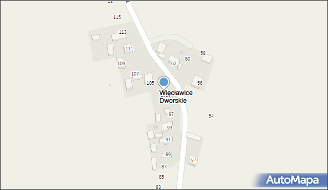 Więcławice Dworskie, Dworska, 101, mapa Więcławice Dworskie