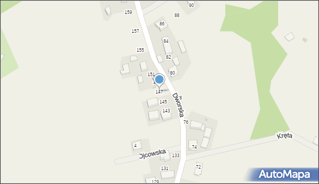 Więcławice Dworskie, Dworska, 147, mapa Więcławice Dworskie